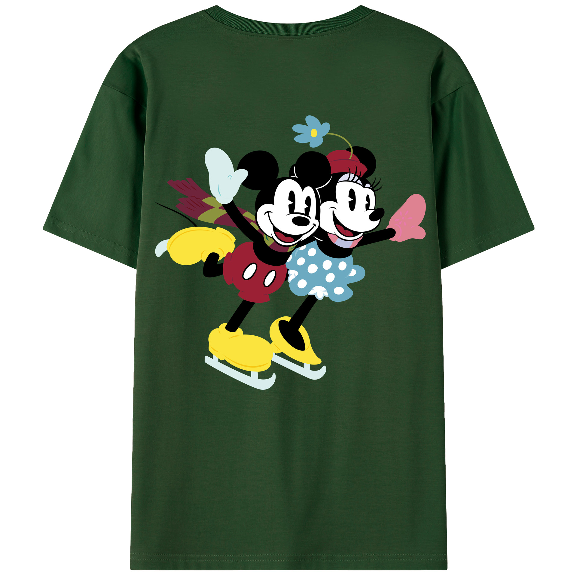 （画像用） ミッキーマウス Mickey Mouse 綿100％半袖Tシャツ（背面プリント）